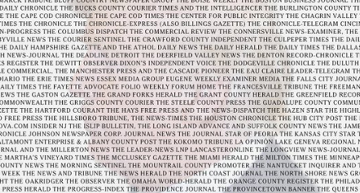 Al menos 200 diarios publican editoriales contra Trump