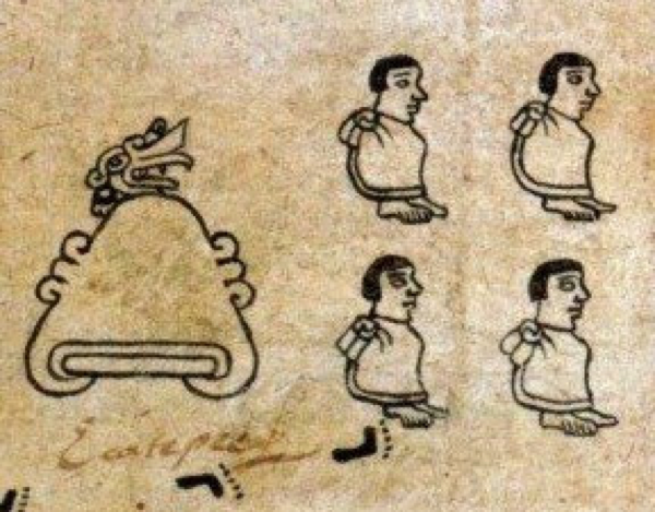 El joven Motecuhzoma - glifo-de-ecatepec