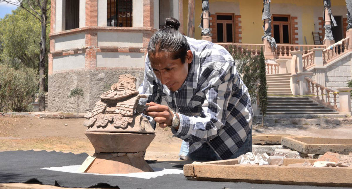 Hallan pieza en honor a Tláloc en Exhacienda de Xico - hallan-pieza-en-honor-a-tlaloc-en-ex-hacienda-de-xico