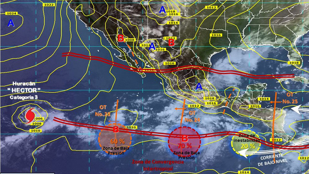 Huracán Héctor alcanza la categoría 3