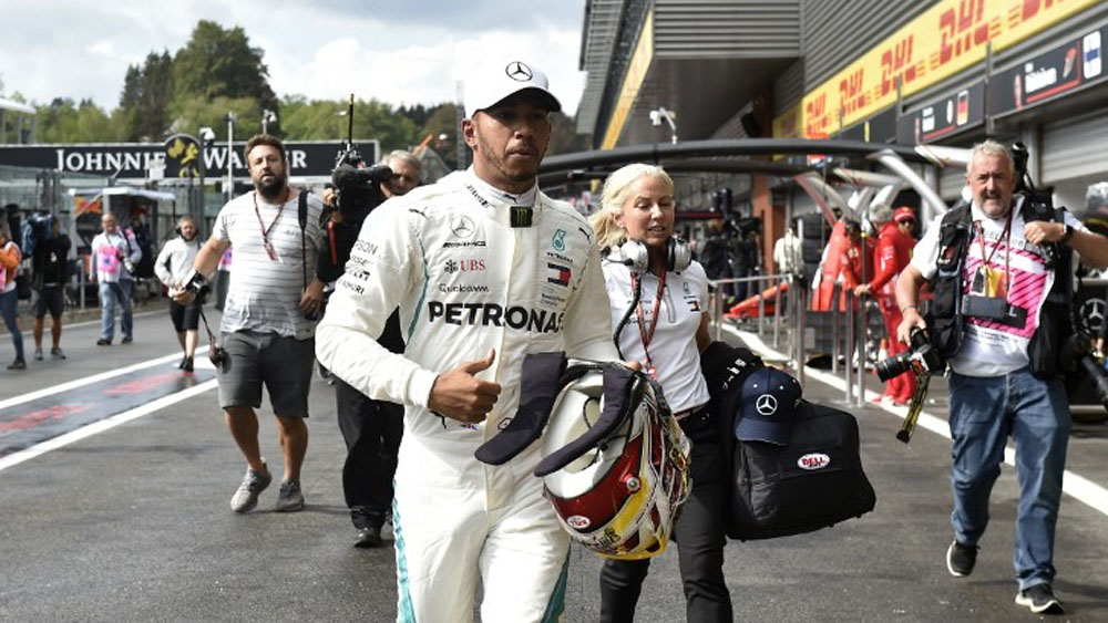 Hamilton logra la pole para el Gran Premio de Bélgica Hamilton logra la pole para el Gran Premio de Bélgica