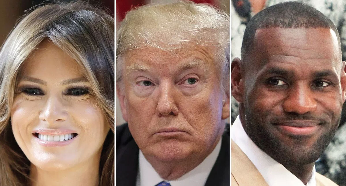 Melania toma partido a favor de LeBron James en disputa con Trump