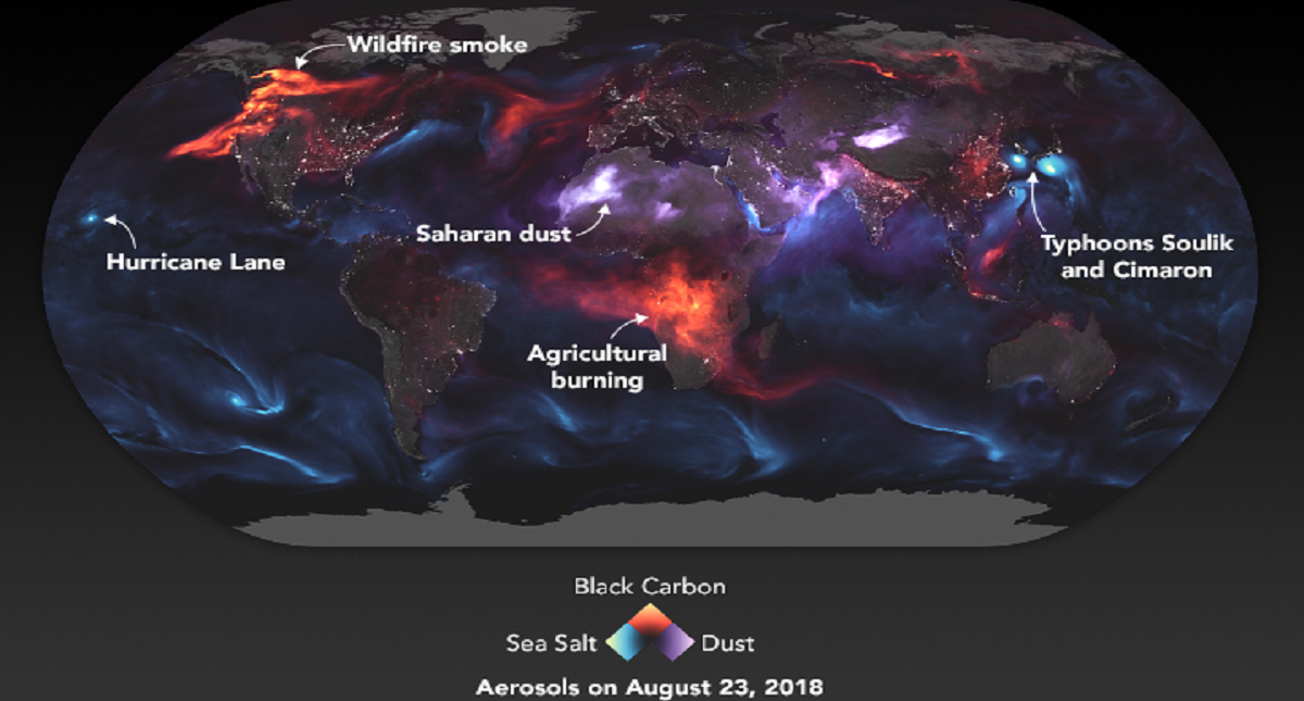 NASA revela los gases y partículas que abundan en el aire - nasa-revela-los-gases-y-particulas-que-hay-en-el-aire