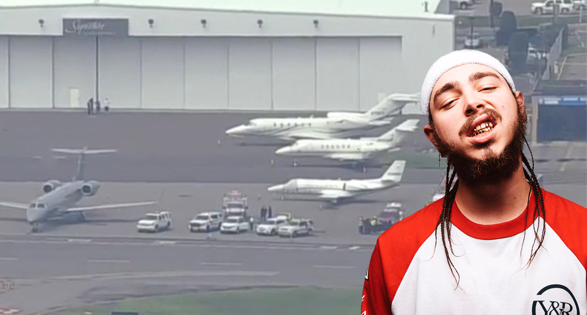 Aterriza de emergencia avión privado en el que viajaba Post Malone