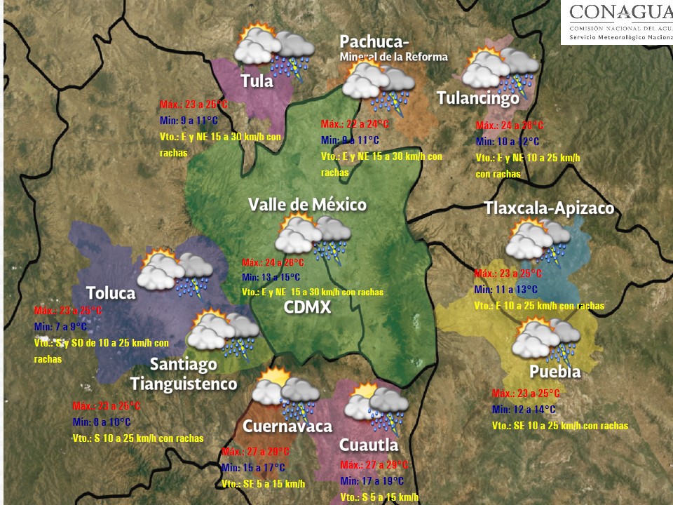 Persisten las lluvias en la mayor parte del país - pronostico-domingo-12-4
