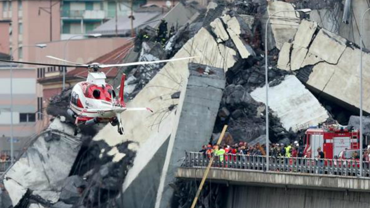 Puente colapsado en Italia era costoso y estaba dañado