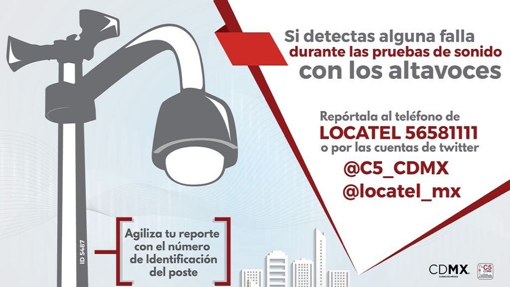 Van 698 alertas sísmicas reparadas en la Ciudad de México - reparacion-altavoces