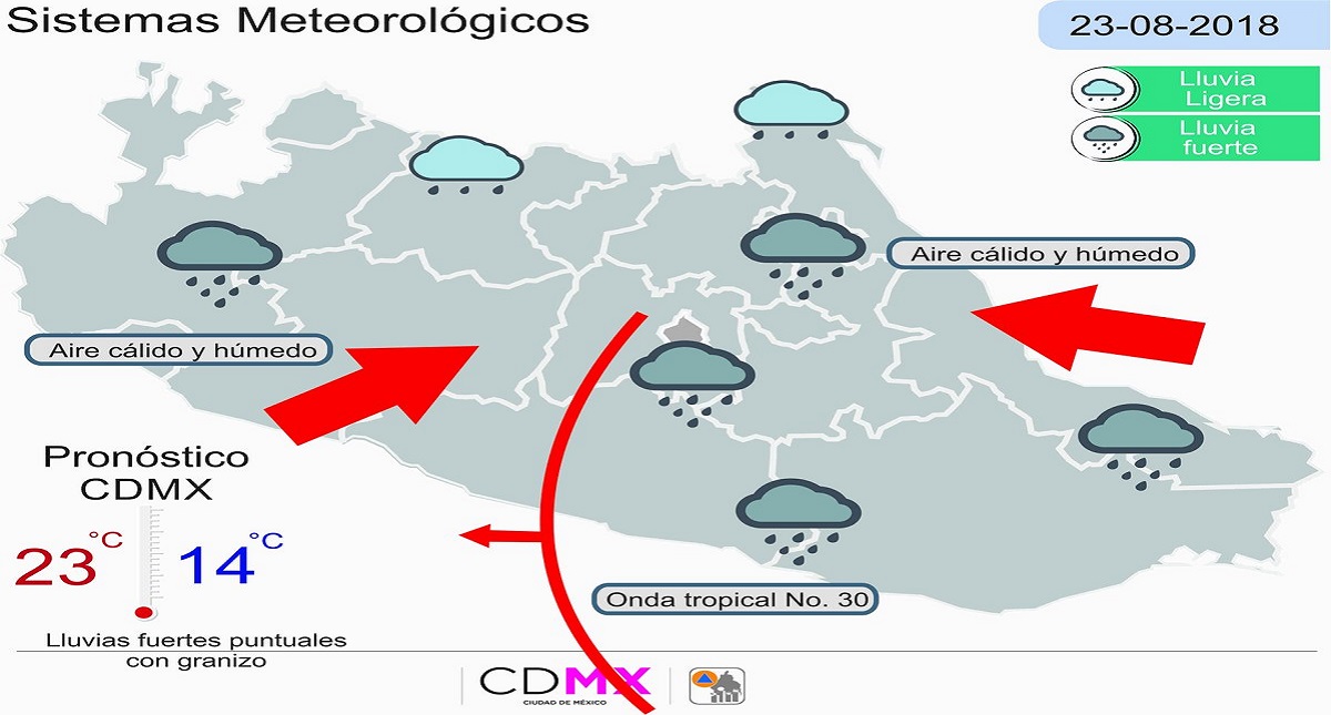 Alerta Naranja en dos delegaciones por lluvia y granizo - siete-delegaciones-presentan-alerta-amarilla-por-lluvias
