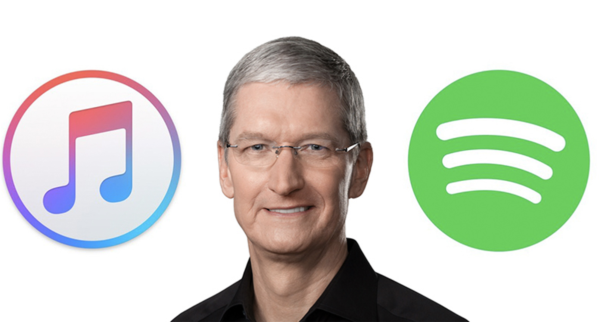 Tim Cook critica a Spotify por curaduría hecha por algoritmos - tim-cook-vs-spotify