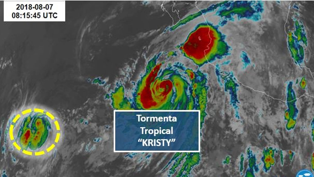 Depresión 13-E se convierte en tormenta tropical Kristy