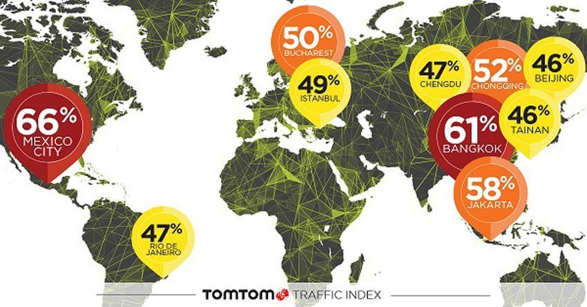 La Ciudad de México es el lugar donde más tiempo se pierde en el tráfico - traficoint