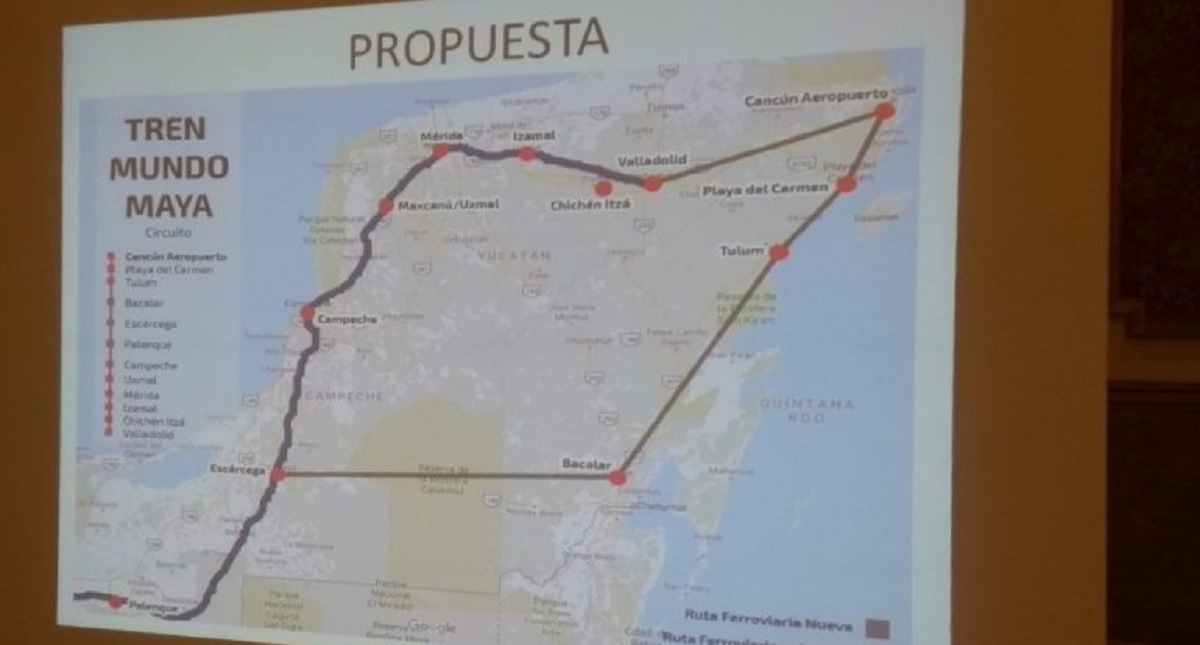 Aún sin consultarle el INAH apoya proyecto Tren Maya - tren-maya-ruta