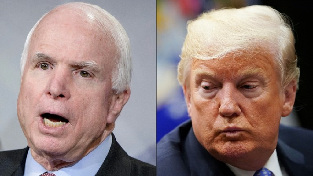 Trump no asistirá al funeral de John McCain