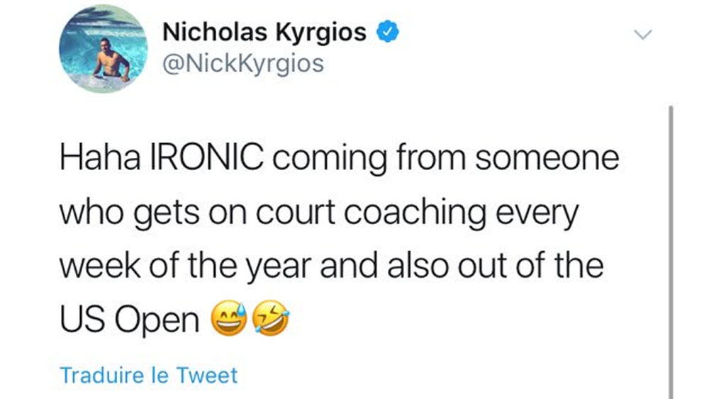 #Video Juez le pide a Nick Kyrgios que se esfuerce más durante partido - tuit-kyrgios