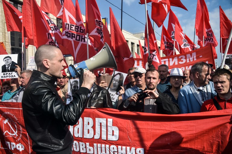 Miles se manifiestan en Moscú por aumento a edad de jubilación - 000-19b9ce