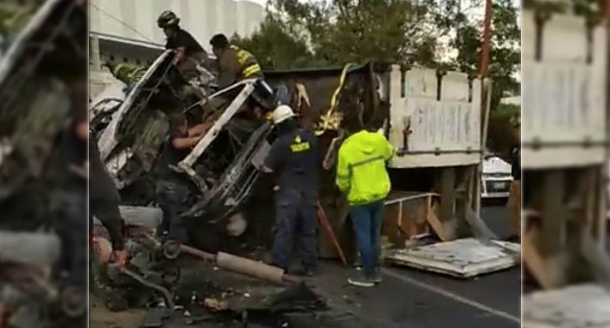 Volcadura de camioneta sobre Gustavo Baz deja un muerto