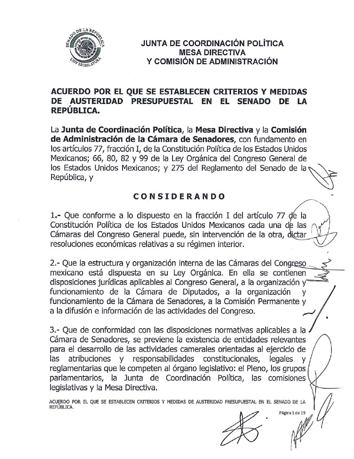 Senado aprueba criterios de austeridad de Morena - acuerdo-sobre-las-medidas-de-austeridad-presupuestal-001