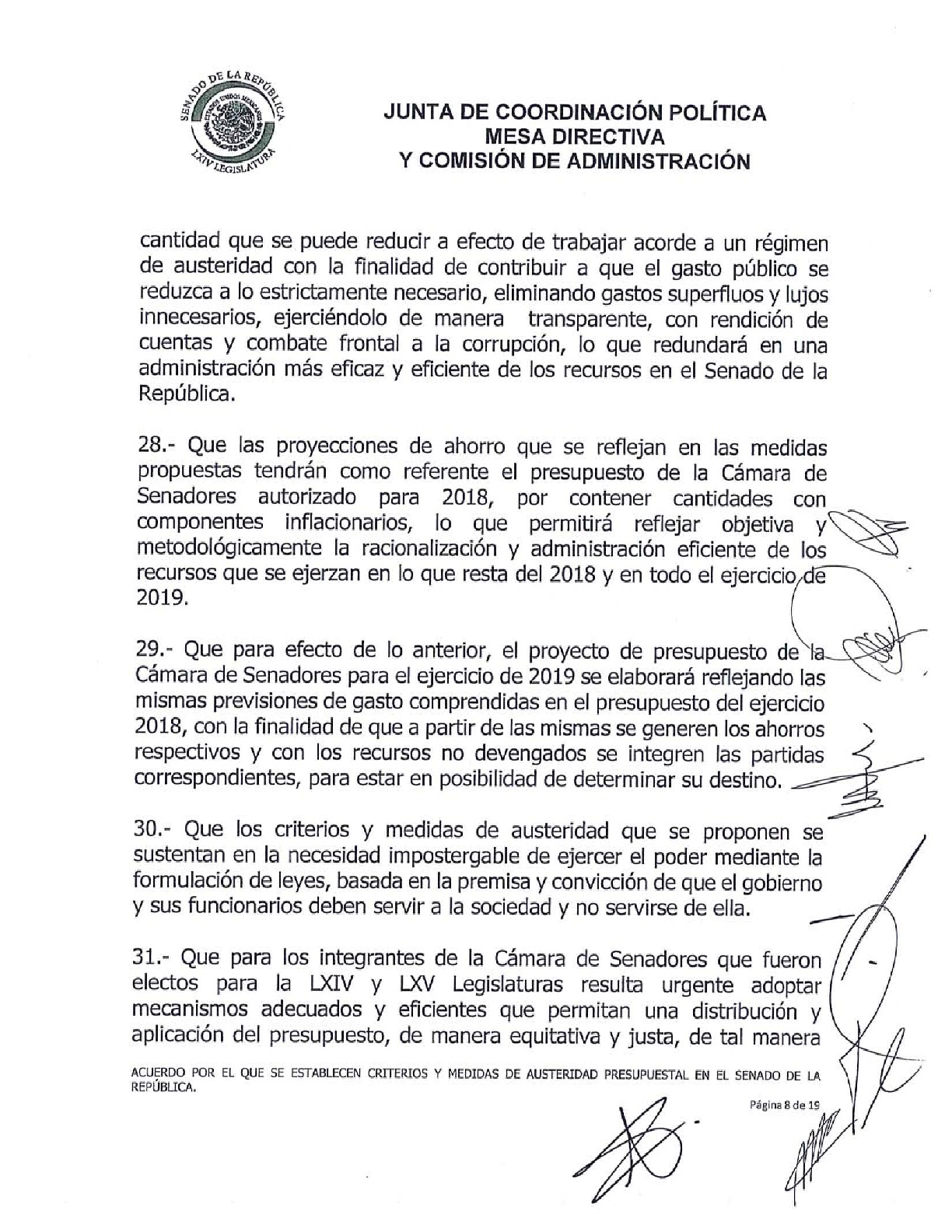 Senado aprueba criterios de austeridad de Morena - acuerdo-sobre-las-medidas-de-austeridad-presupuestal-008