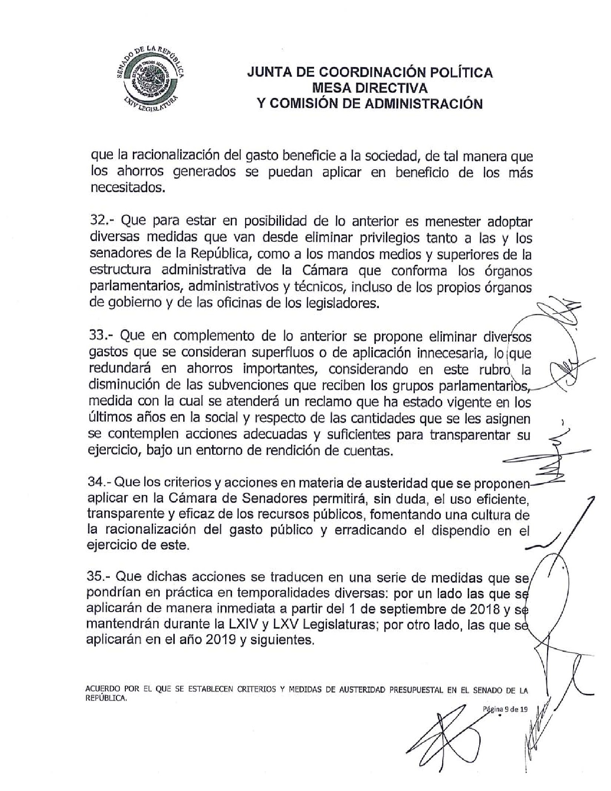Senado aprueba criterios de austeridad de Morena - acuerdo-sobre-las-medidas-de-austeridad-presupuestal-009