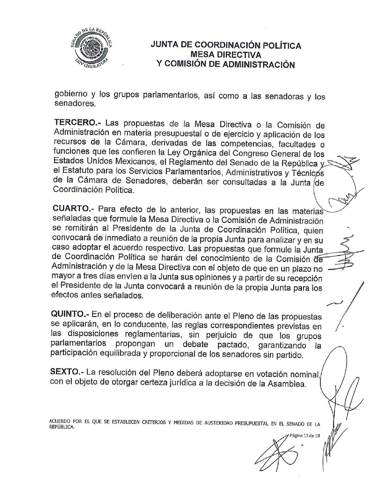 Senado aprueba criterios de austeridad de Morena - acuerdo-sobre-las-medidas-de-austeridad-presupuestal-013
