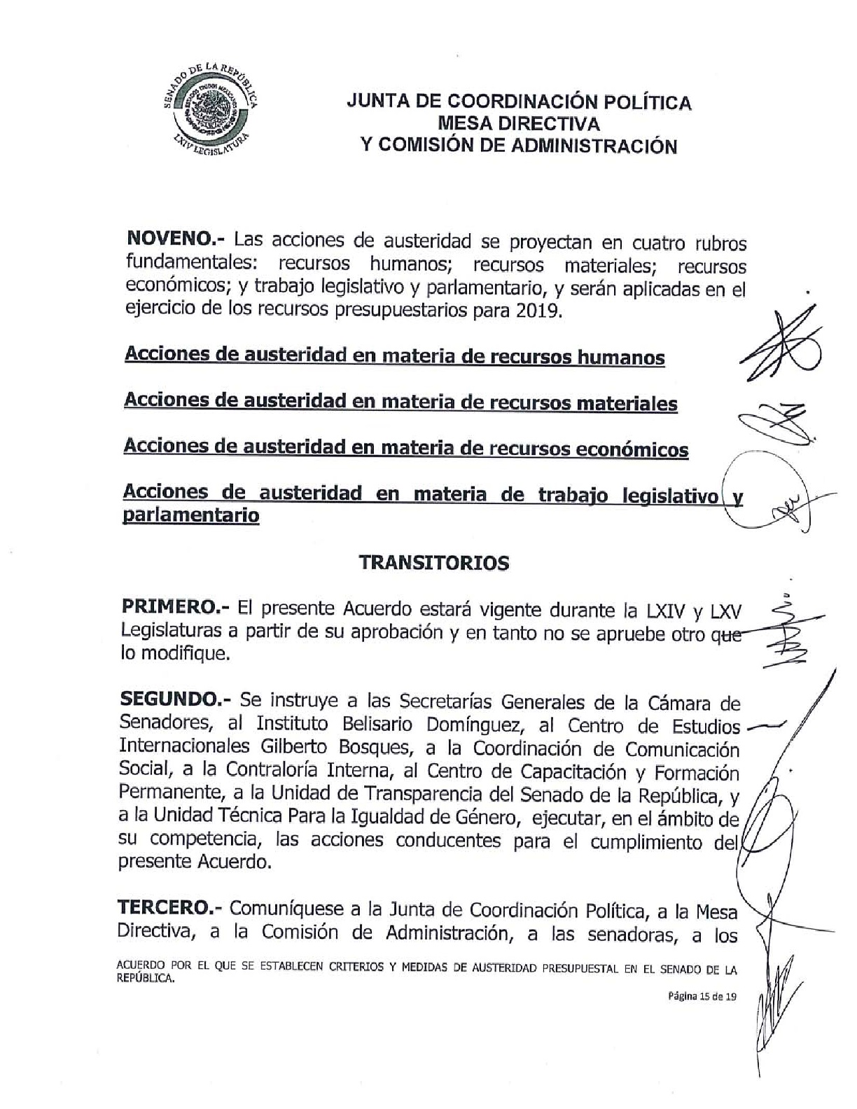 Senado aprueba criterios de austeridad de Morena - acuerdo-sobre-las-medidas-de-austeridad-presupuestal-015