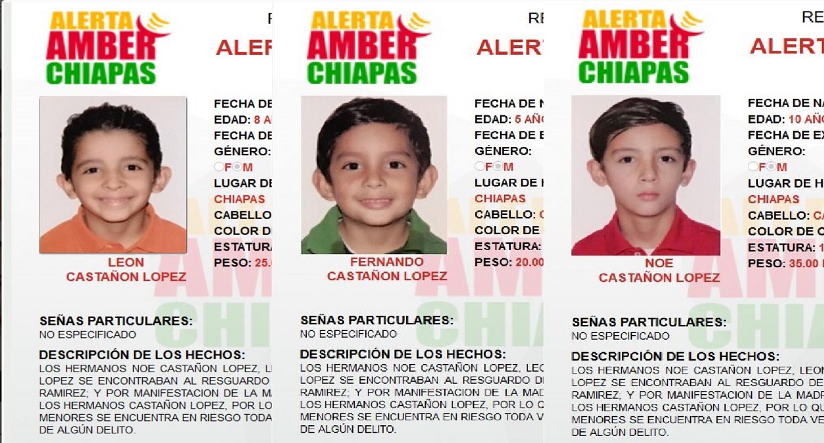 Activan Alerta Amber para hijos de senador electo de Chiapas