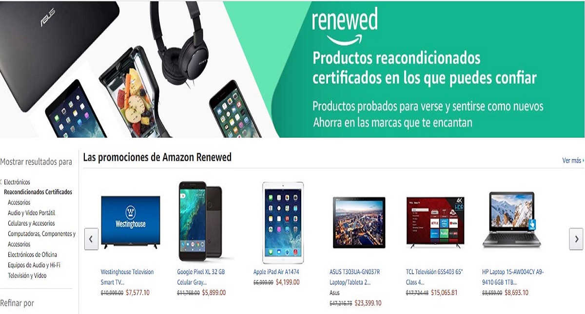 Llegan artículos "reacondicionados" a Amazon México - amazon-renewed