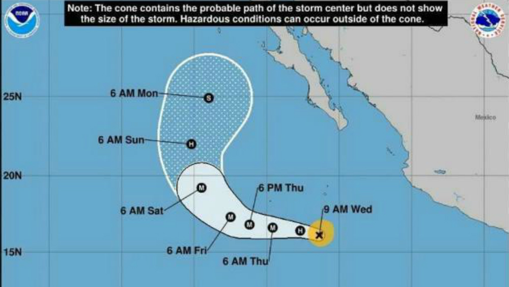 Lanzan Pre Alerta en Ensenada por huracán ‘Rosa’