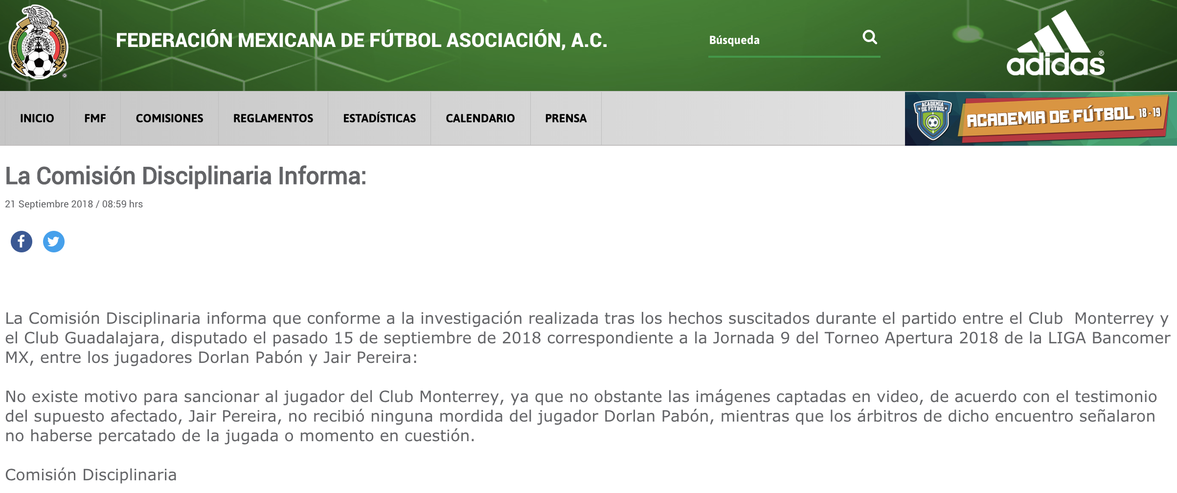 Dorlan Pabón no será sancionado por supuesta mordida a Jair Pereira - captura-de-pantalla-2018-09-21-a-las-110239