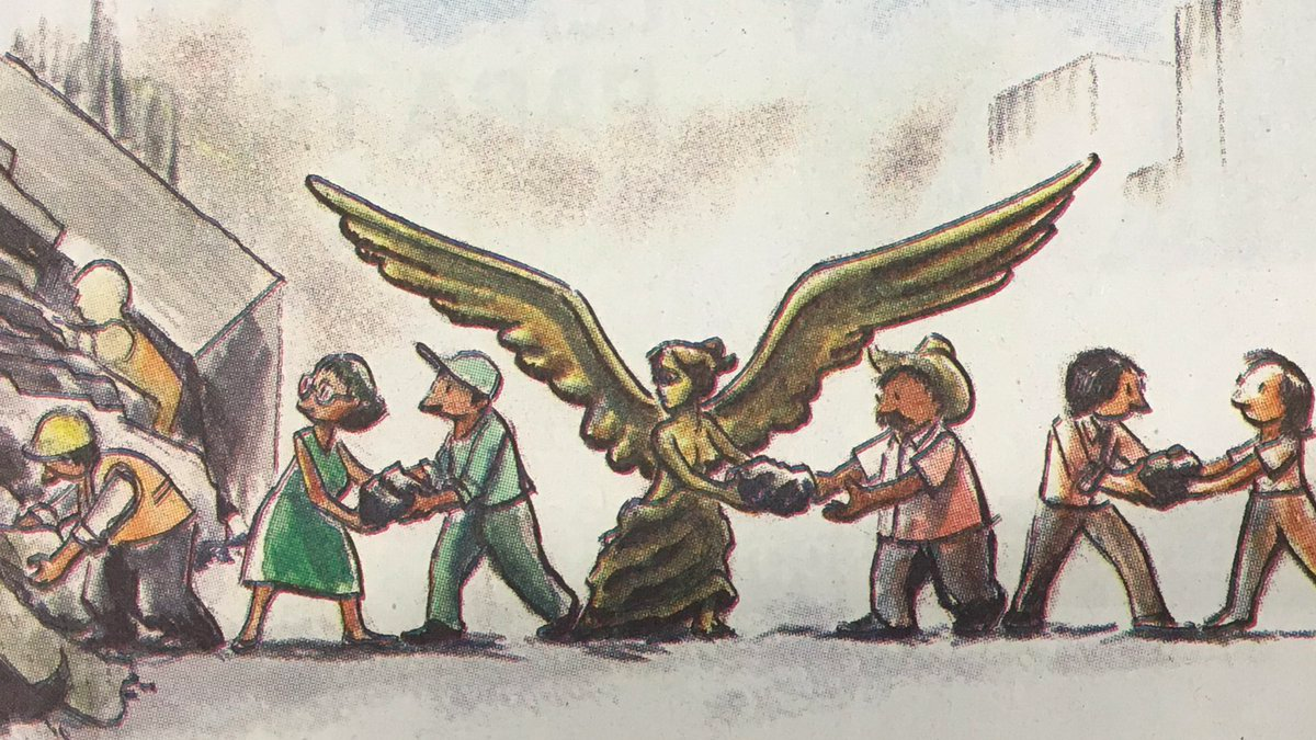 Los cartones en conmemoración del 19S