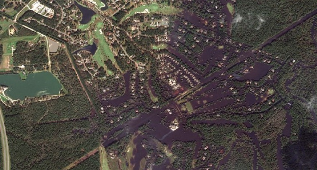 Imágenes satelitales muestran daños de Florence en Carolina del Norte - ciudad-despues