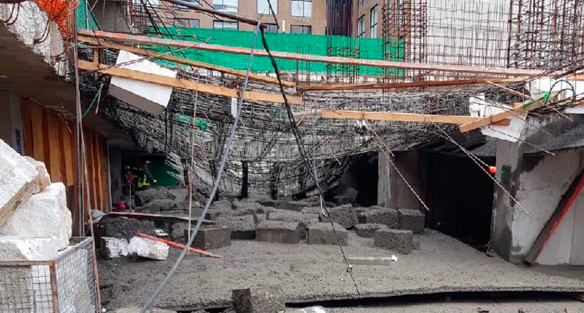 Un muerto tras colapso de losa en construcción de la Miguel Hidalgo