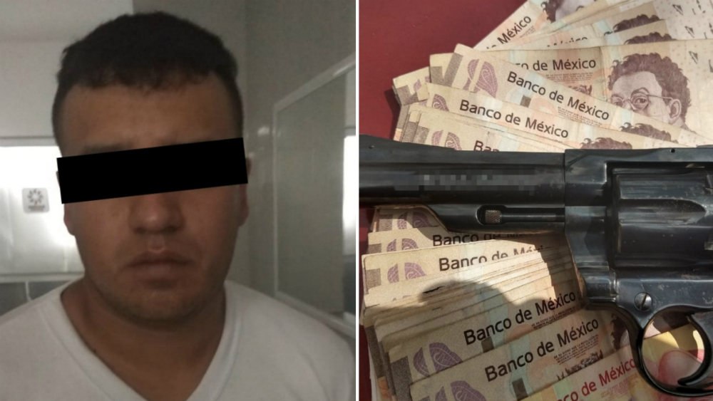 Arrestan a colombiano que intentó robar 24 mil pesos en efectivo