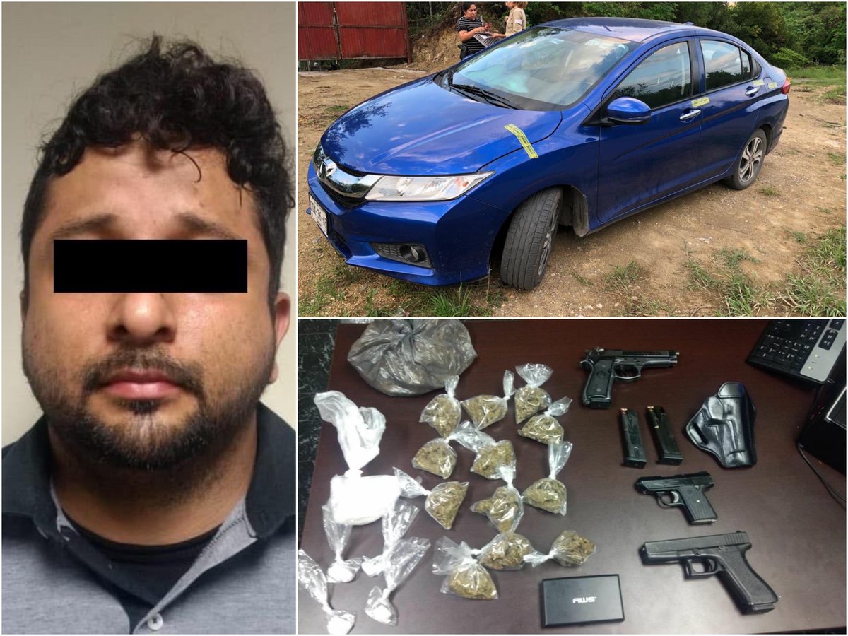 Detienen a escolta de Margarita Arellanes con droga y armas - decomiso