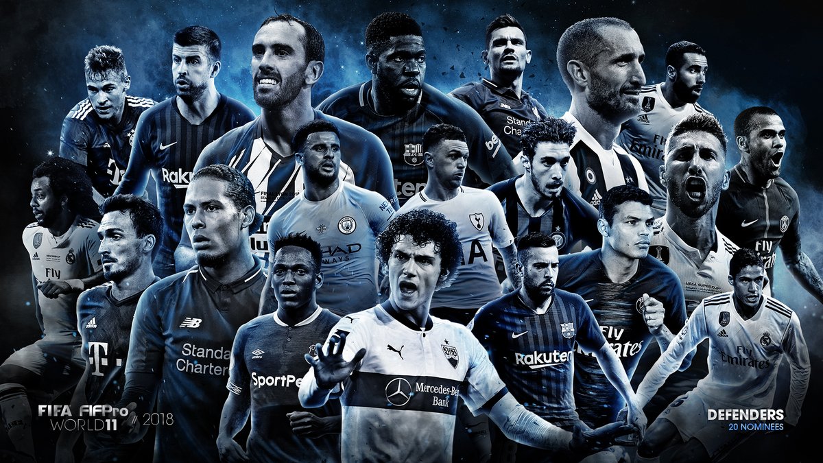 FIFA anuncia nominados para el 11 ideal de 2018 - defensas-fifpro