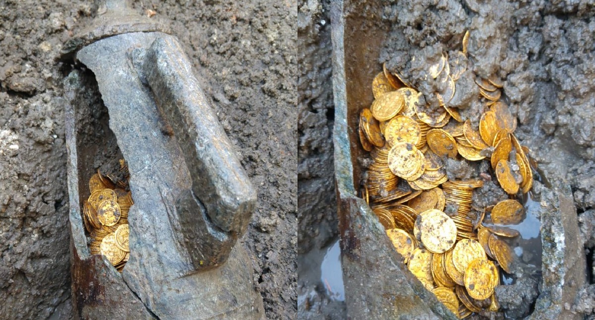 Descubren tesoro de monedas antiguas en teatro italiano - descubren-monedas-antiguas-en-teatro-italiano