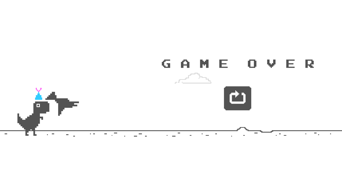 Chrome Dino celebra 4 años con versión especial - dino