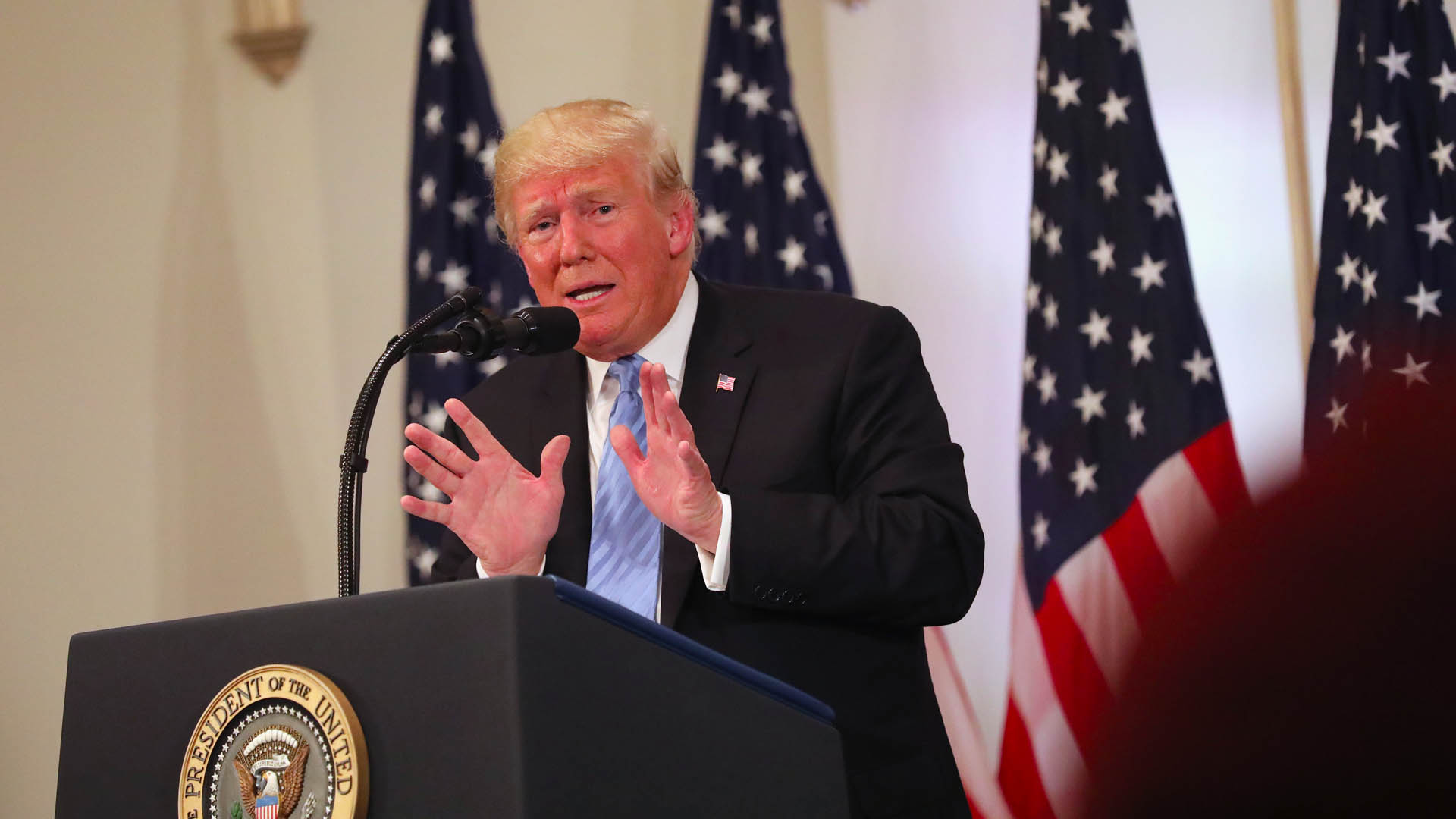 López Obrador propone que Trump tenga plan de inversión para apoyo de Centroamérica - donald-trump-conferencia-de-prensa-nueva-york