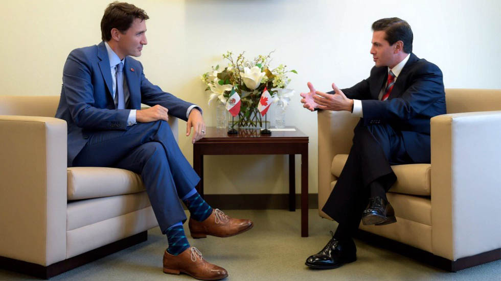 Peña Nieto discute negociación del TLCAN con Justin Trudeau