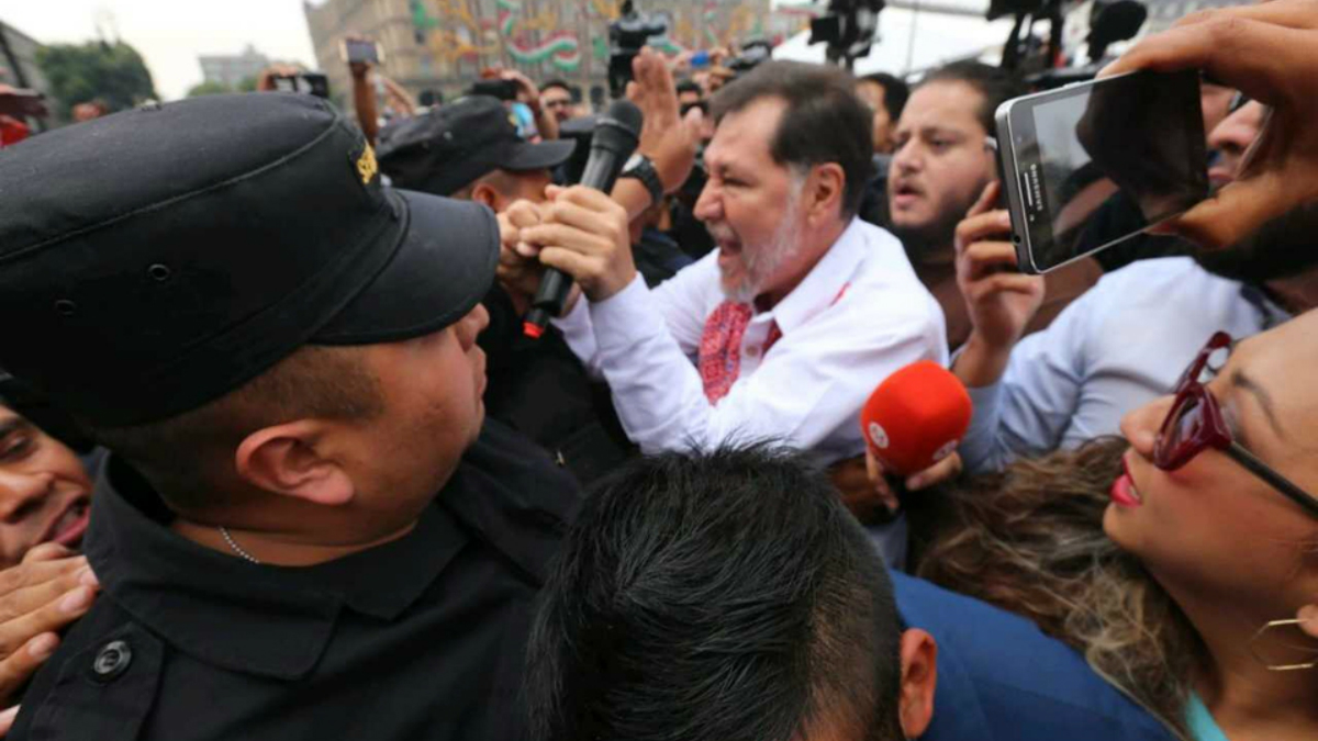 Impiden acceso de Fernández Noroña a Palacio Nacional Impiden acceso de Fernández Noroña a Palacio Nacional