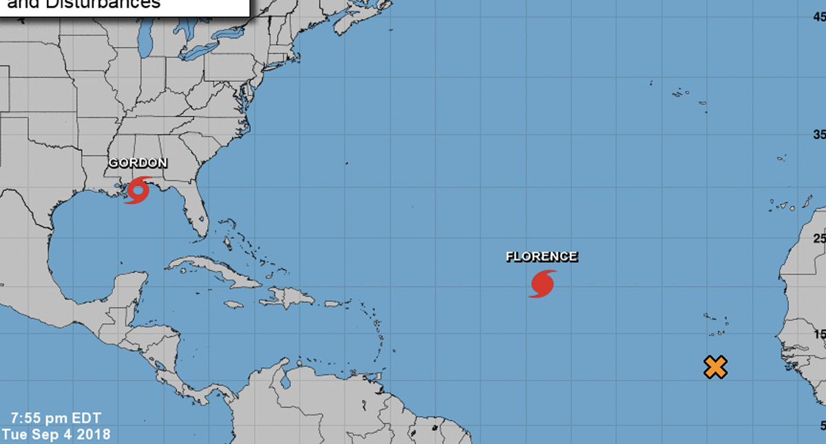 Emiten alerta en EE.UU. por presencia de la tormenta tropical Gordon