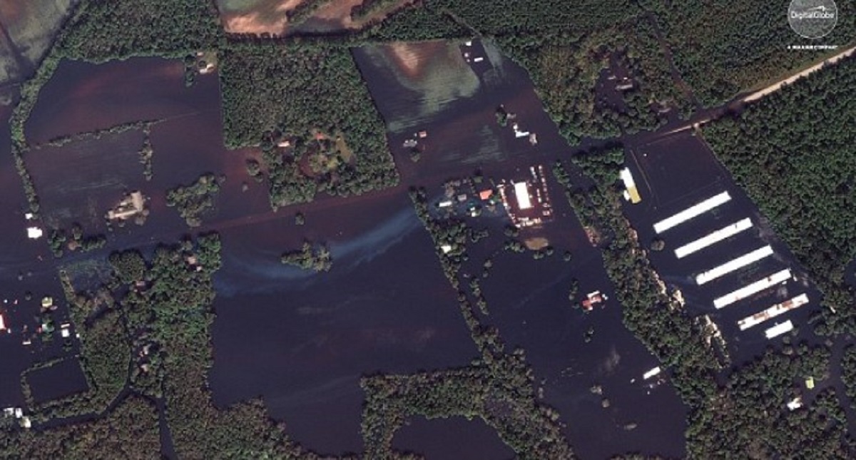 Imágenes satelitales muestran daños de Florence en Carolina del Norte - granja-despues