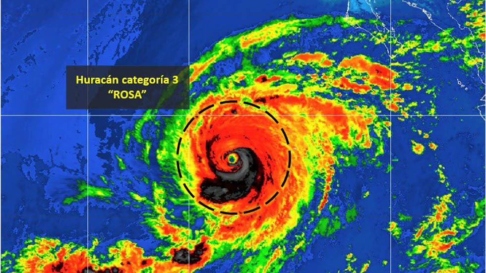 Huracán Rosa se degrada a categoría 3