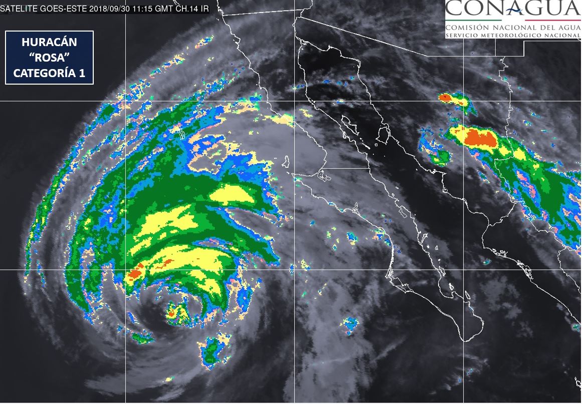 Rosa se degrada a huracán categoría 1 - huracan-rosa-6