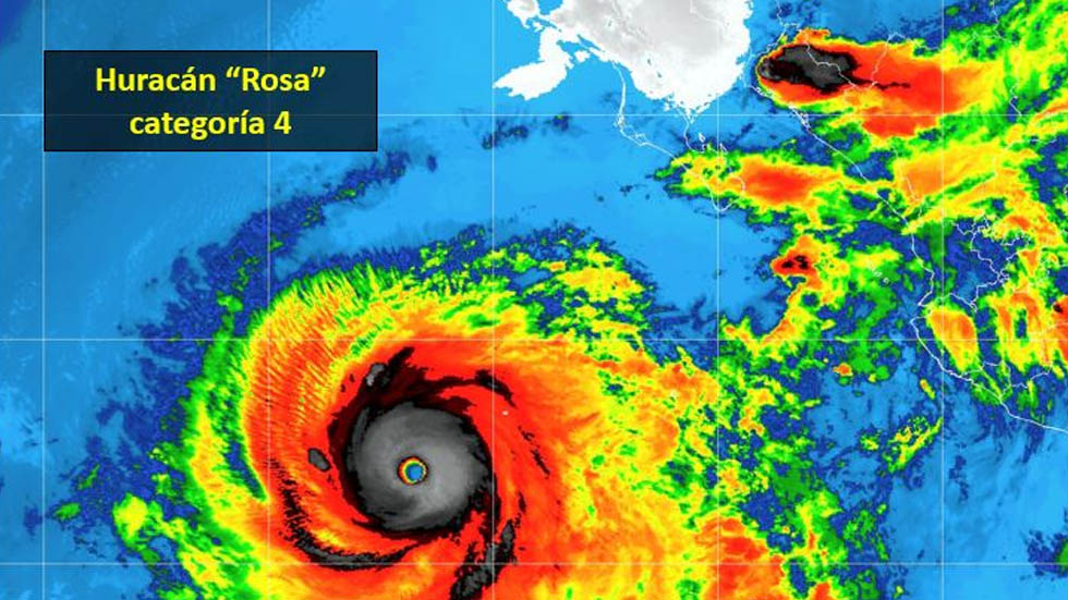 Rosa se intensifica a huracán categoría 4
