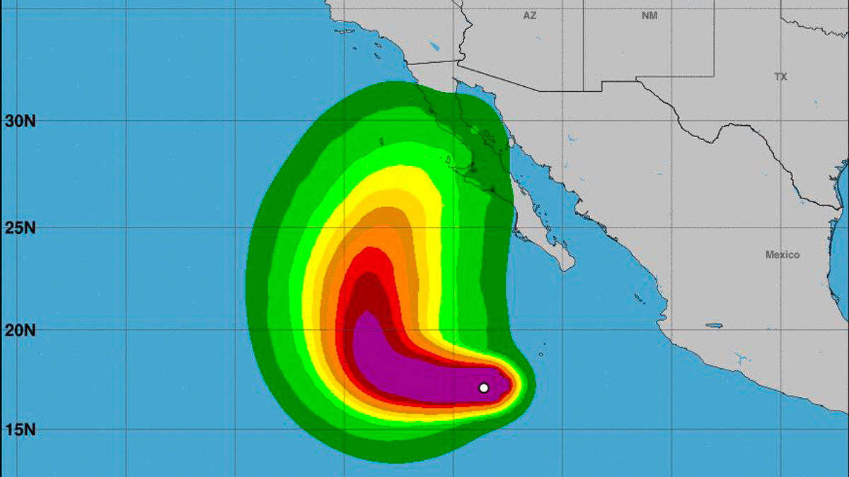 Huracán Rosa se intensifica a categoría 2