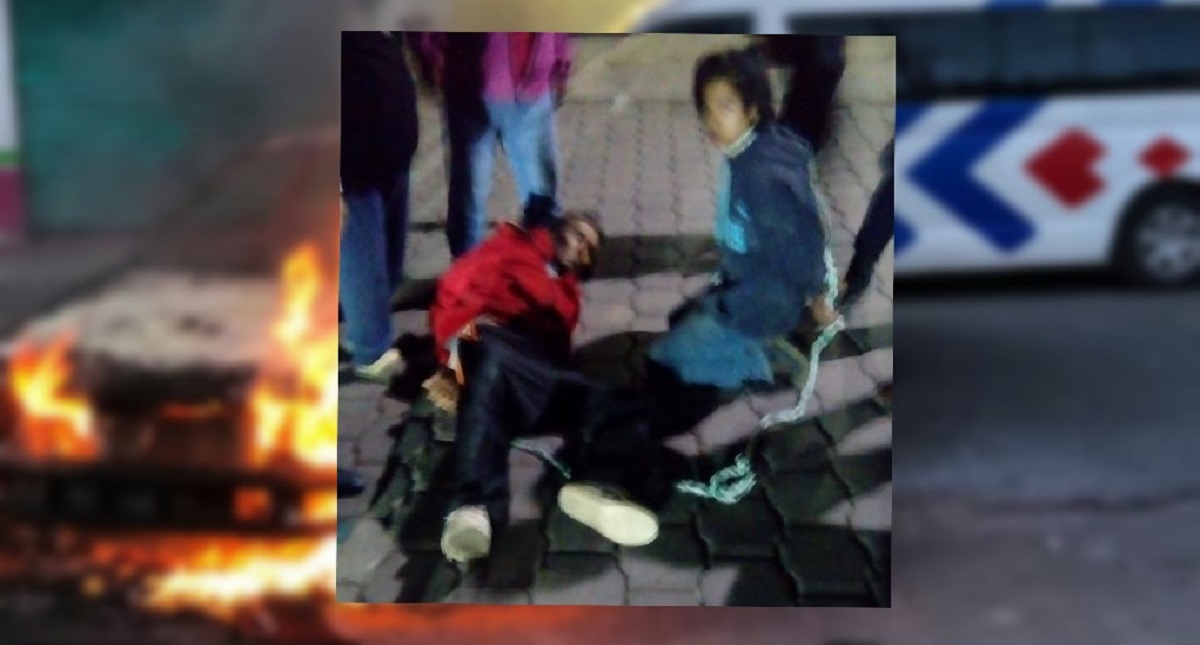 Intentan linchar a dos por robo de combi en Tlaxcala