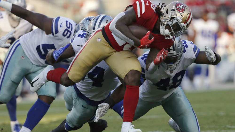 San Francisco pierde al corredor Jerick McKinnon toda la temporada por lesión