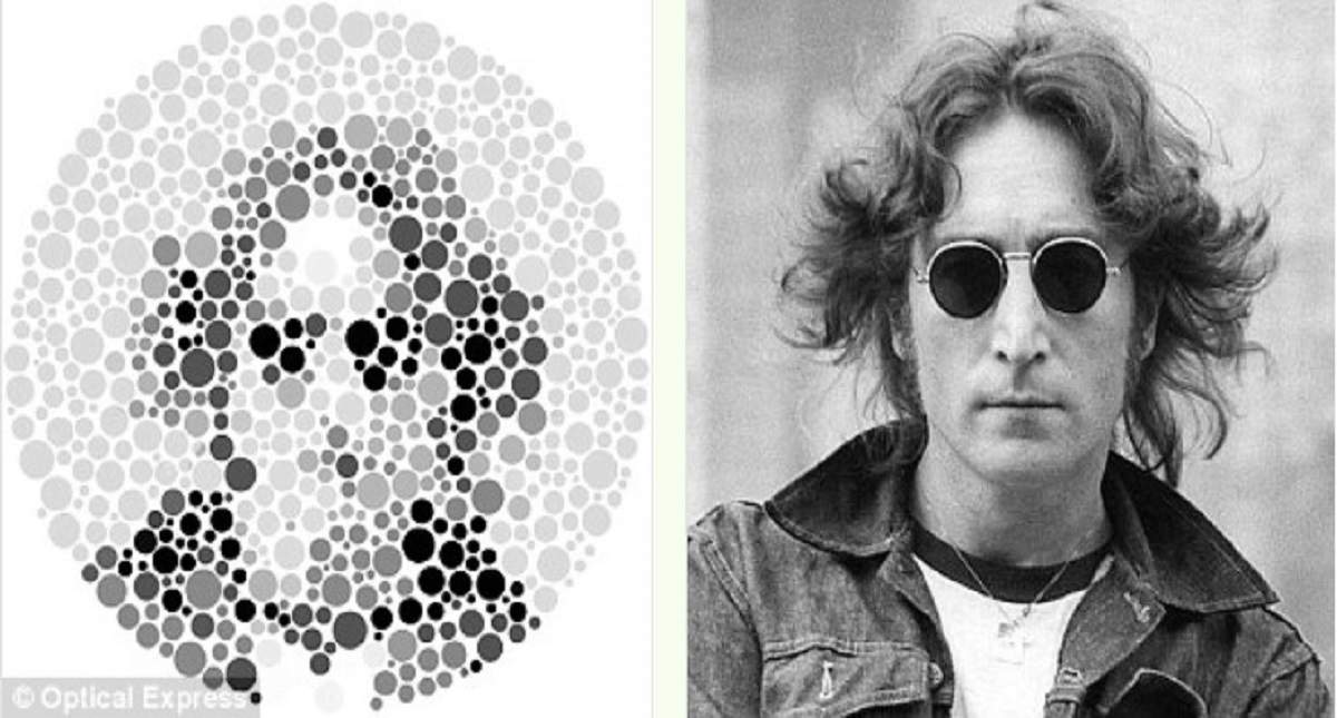 El test con celebridades y puntos para detectar daltonismo - john-lennon