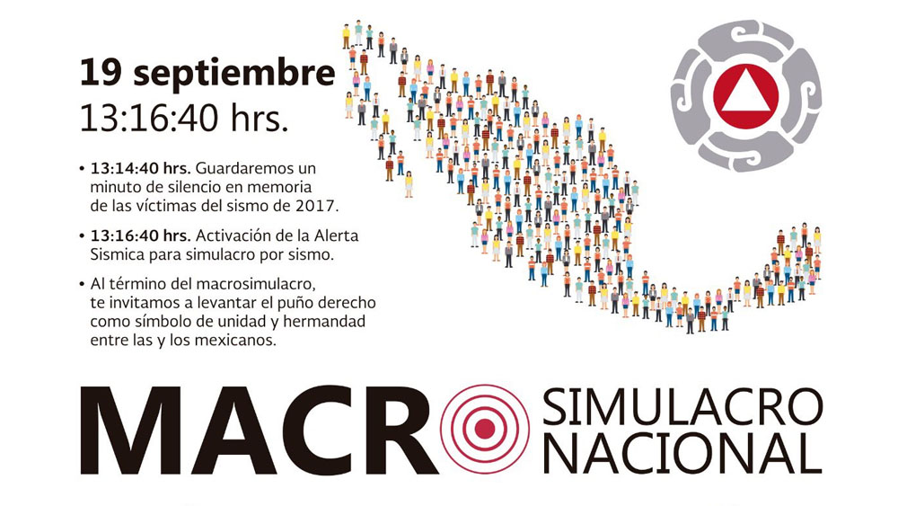 SSN alertará en redes por macrosimulacro del 19 de septiembre